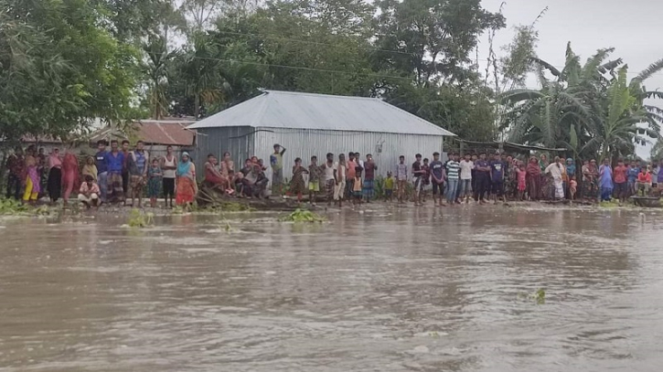 তিস্তায় পানি বৃদ্ধি, ডিমলার বিভিন্ন এলাকা প্লাবিত